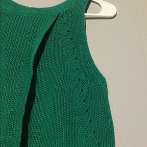 Open back sleeveless sweater